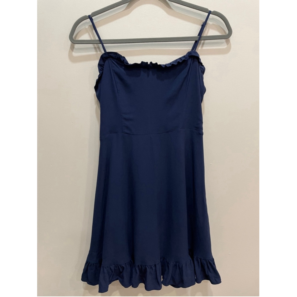 Sunday Best Bambi Mini Dress Babydoll Coquette Ruffle Girly Smocked Blue Size 4
